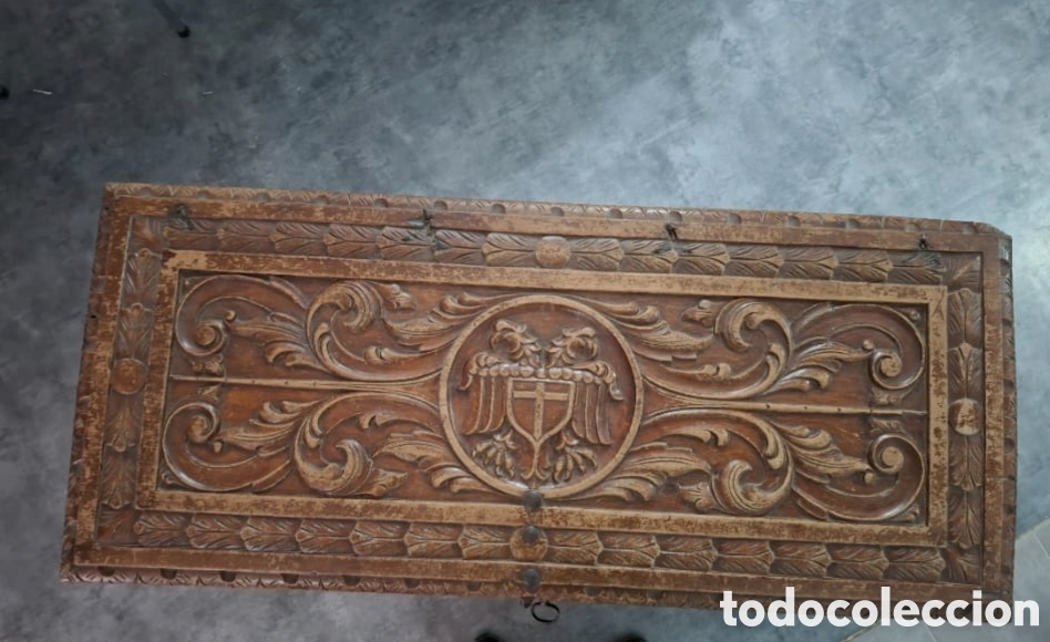 Antig&uuml;edades: Gran Arca Ba&uacute;l Cedro Antiguo - Foto 6