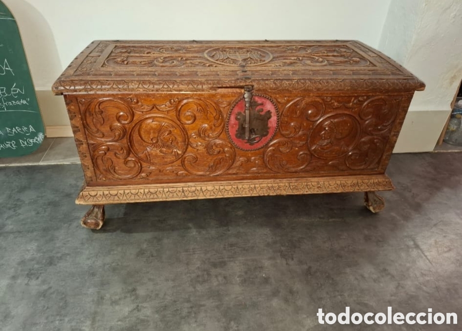 Antig&uuml;edades: Gran Arca Ba&uacute;l Cedro Antiguo - Foto 1