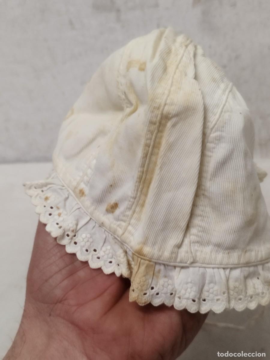 Antig&uuml;edades: Antiguo gorro para dormir para bebe. - Foto 4