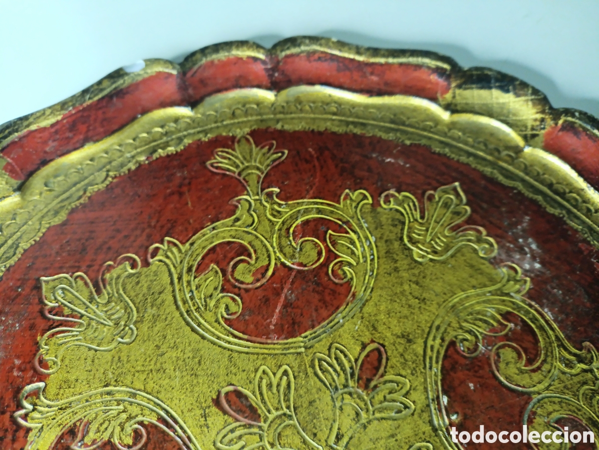 Antig&uuml;edades: Bandeja florentina 35 cm - Foto 6