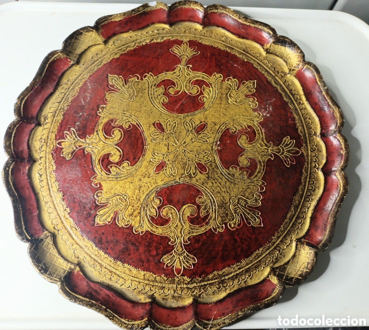 Antig&uuml;edades: Bandeja florentina 35 cm - Foto 2