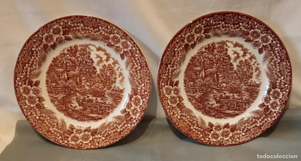 Antig&uuml;edades: 2 Platos Porcelana Broadhurst. - Foto 1