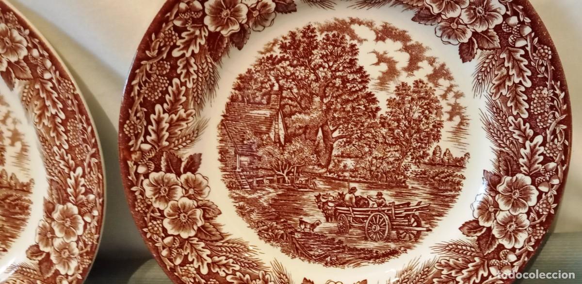Antig&uuml;edades: 2 Platos Porcelana Broadhurst. - Foto 4