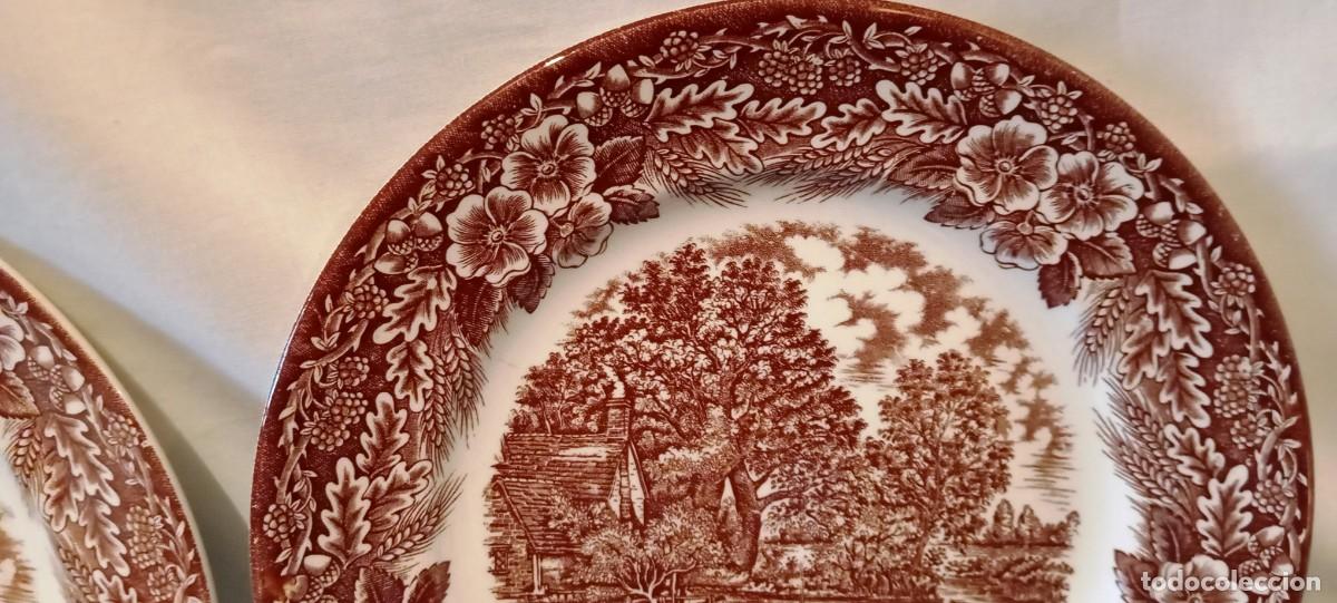Antig&uuml;edades: 2 Platos Porcelana Broadhurst. - Foto 8