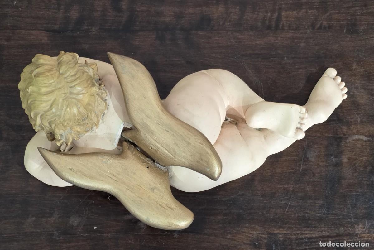 Antig&uuml;edades: &Aacute;ngel querub&iacute;n en resina 32 cm - Foto 4