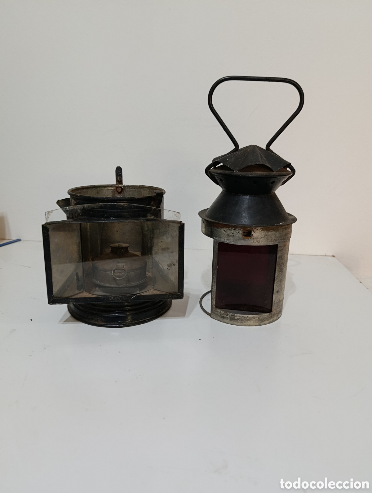 Antig&uuml;edades: Farol jefe de estaci&oacute;n - Foto 3