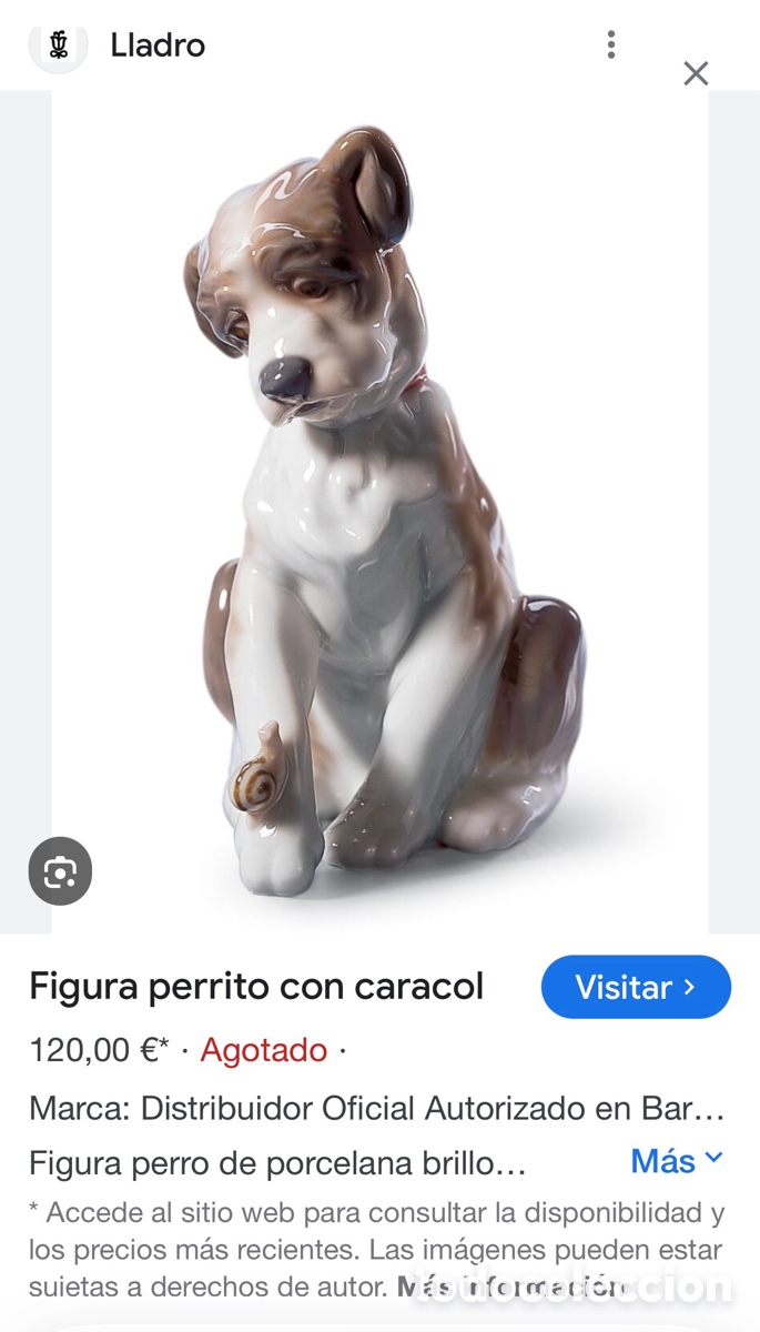 Antig&uuml;edades: REF: 01006211 &ldquo;PERRITO CON CARACOL&rdquo; LLADR&Oacute; - Foto 11