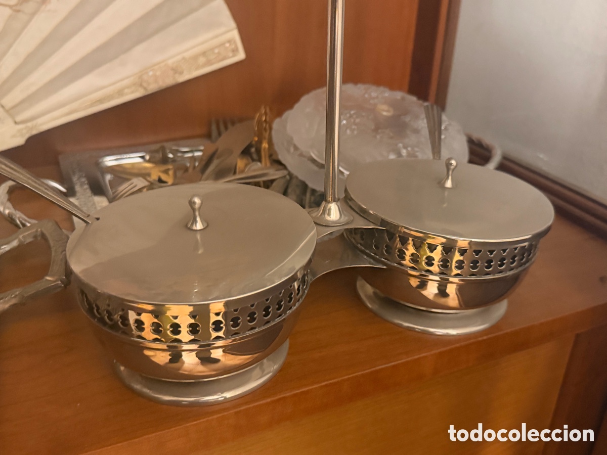 Antig&uuml;edades: Cuberter&iacute;a y juegos caf&eacute; alpaca - Foto 2