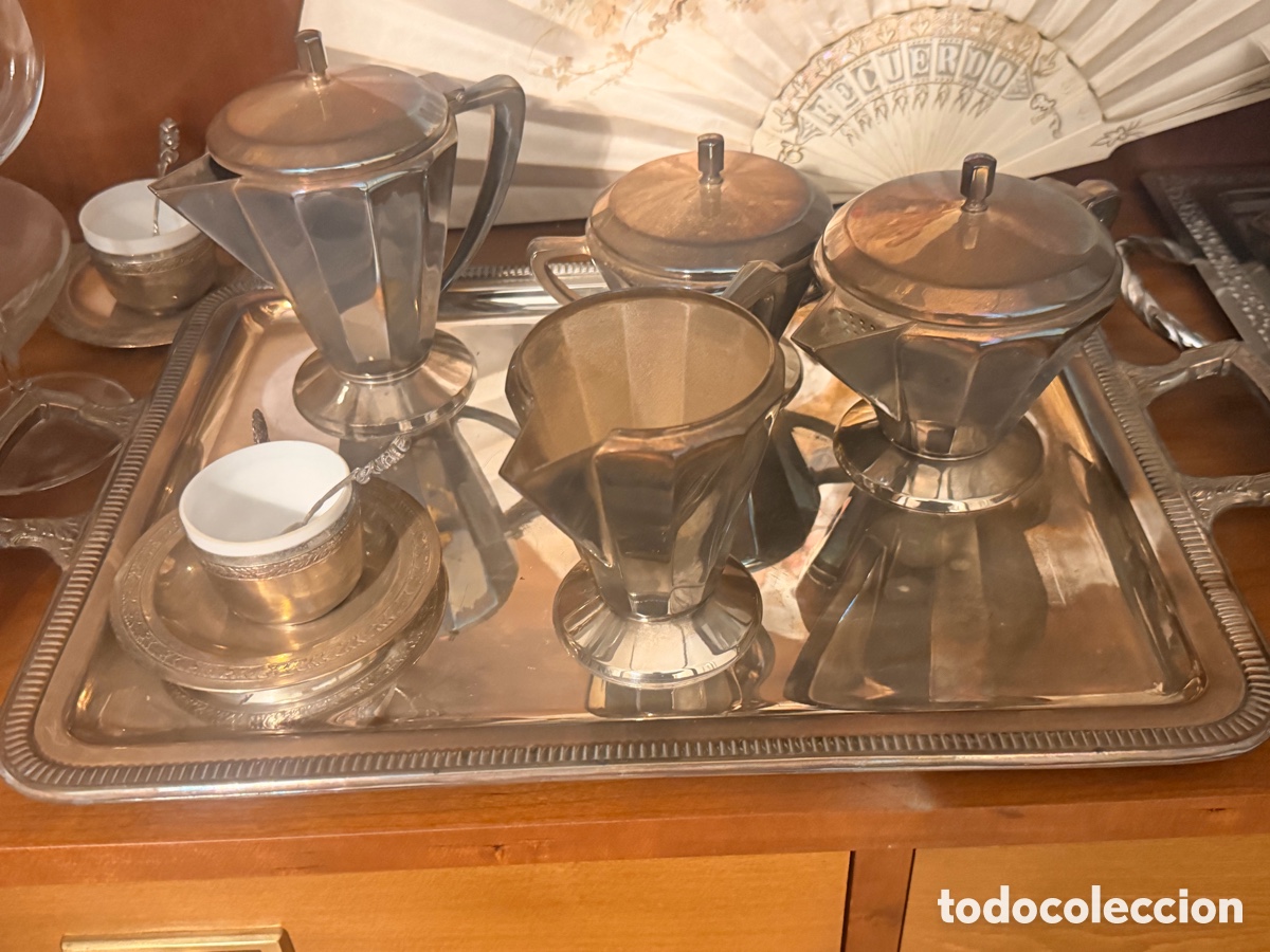 Antig&uuml;edades: Cuberter&iacute;a y juegos caf&eacute; alpaca - Foto 3