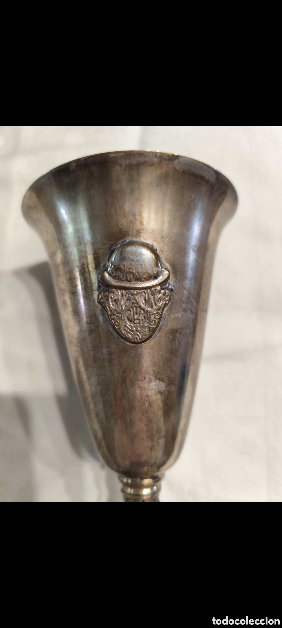 Antig&uuml;edades: COPA ANTIGUA DE METAL PLATEADO - Foto 2