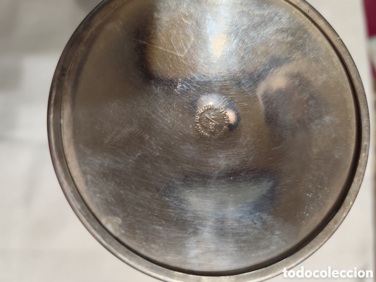 Antig&uuml;edades: COPA ANTIGUA DE METAL PLATEADO - Foto 5