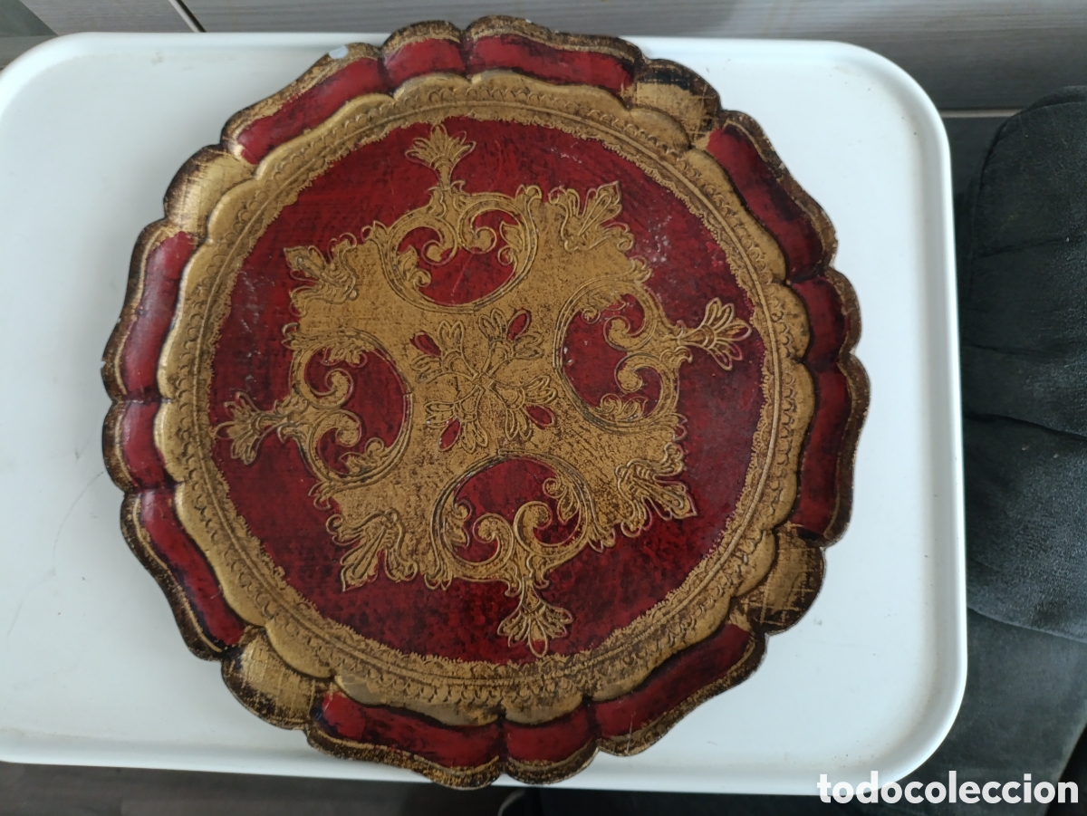 Antig&uuml;edades: Bandeja florentina 35 cm - Foto 10