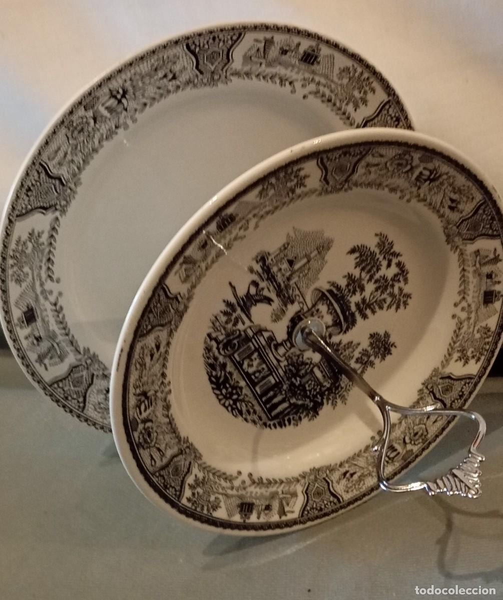 Antig&uuml;edades: Bandeja de servicio de dos niveles, conocida como &eacute;tag&egrave;re - Foto 9
