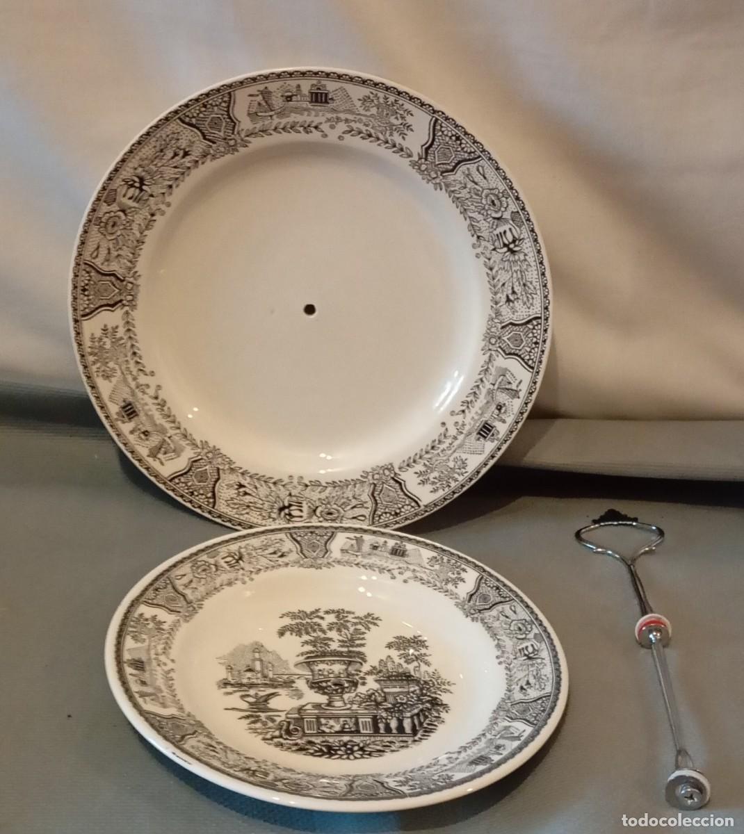 Antig&uuml;edades: Bandeja de servicio de dos niveles, conocida como &eacute;tag&egrave;re - Foto 10