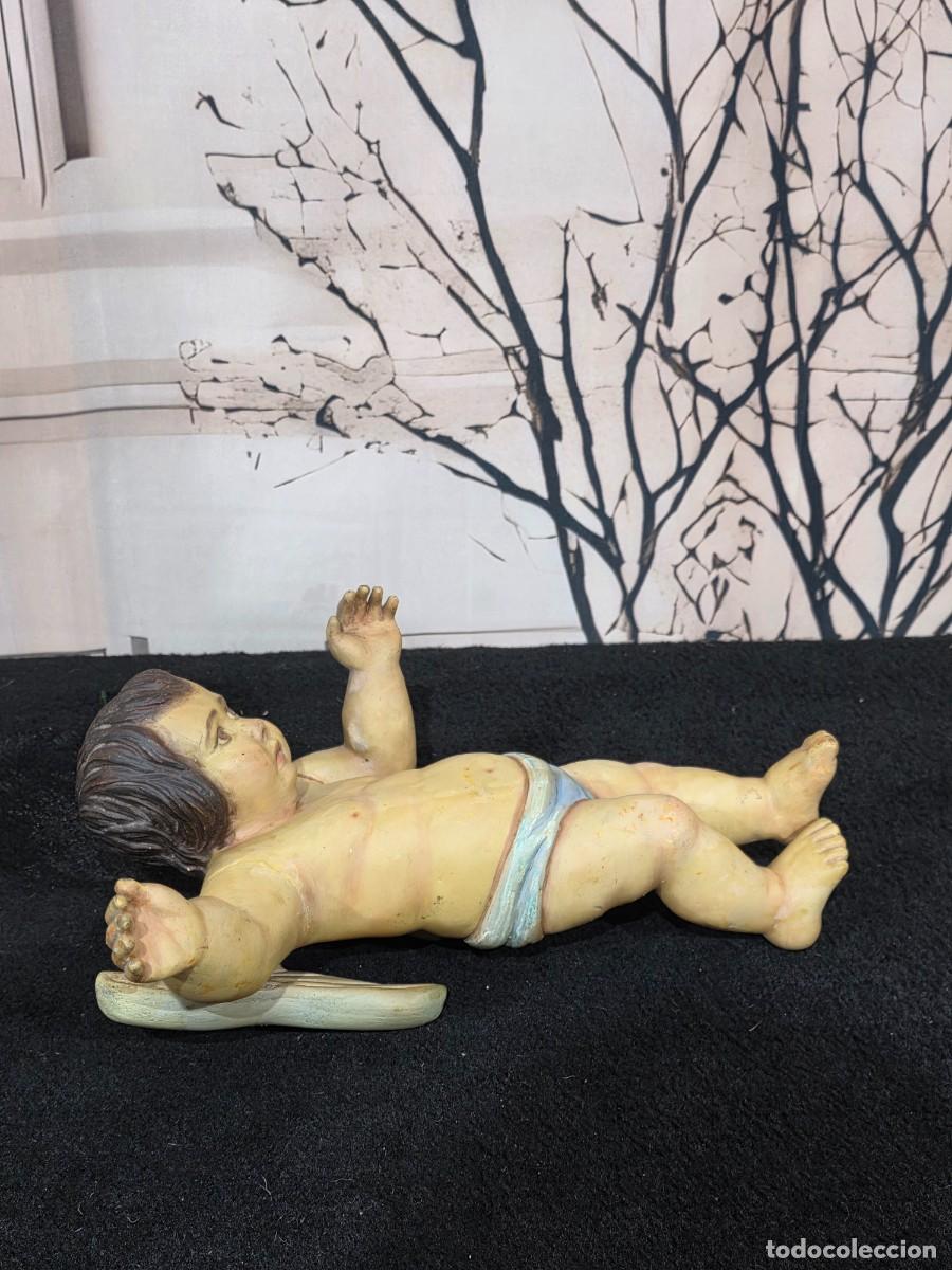 Antig&uuml;edades: Figura antigua &aacute;ngel querubin - Foto 6