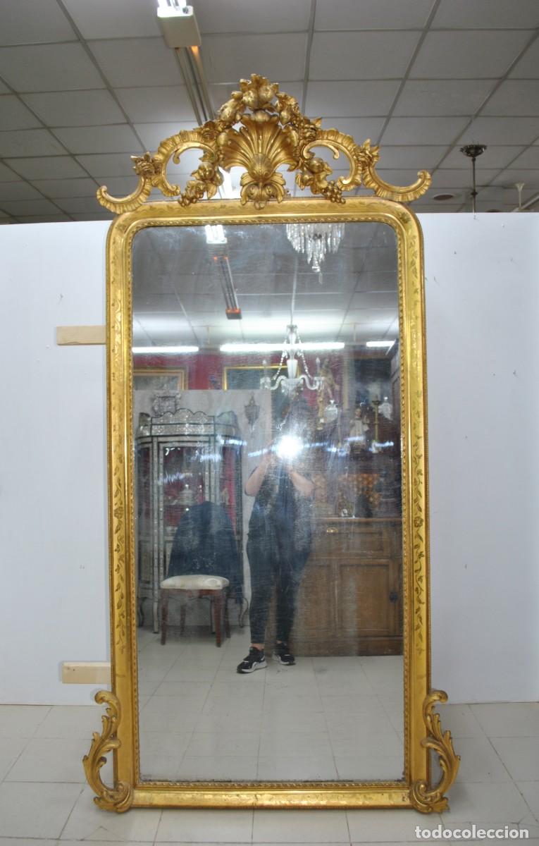 Antig&uuml;edades: GRAN ESPEJO LUIS XVI PAN DE ORO - Foto 1