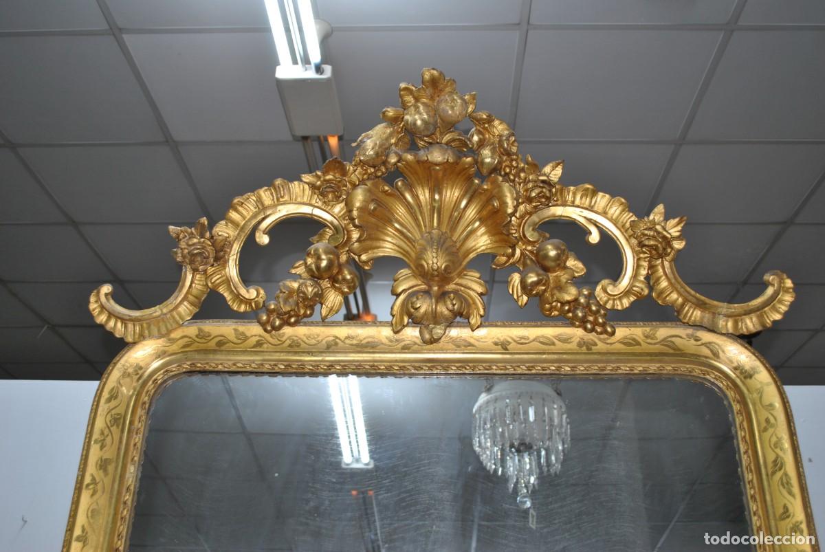 Antig&uuml;edades: GRAN ESPEJO LUIS XVI PAN DE ORO - Foto 4