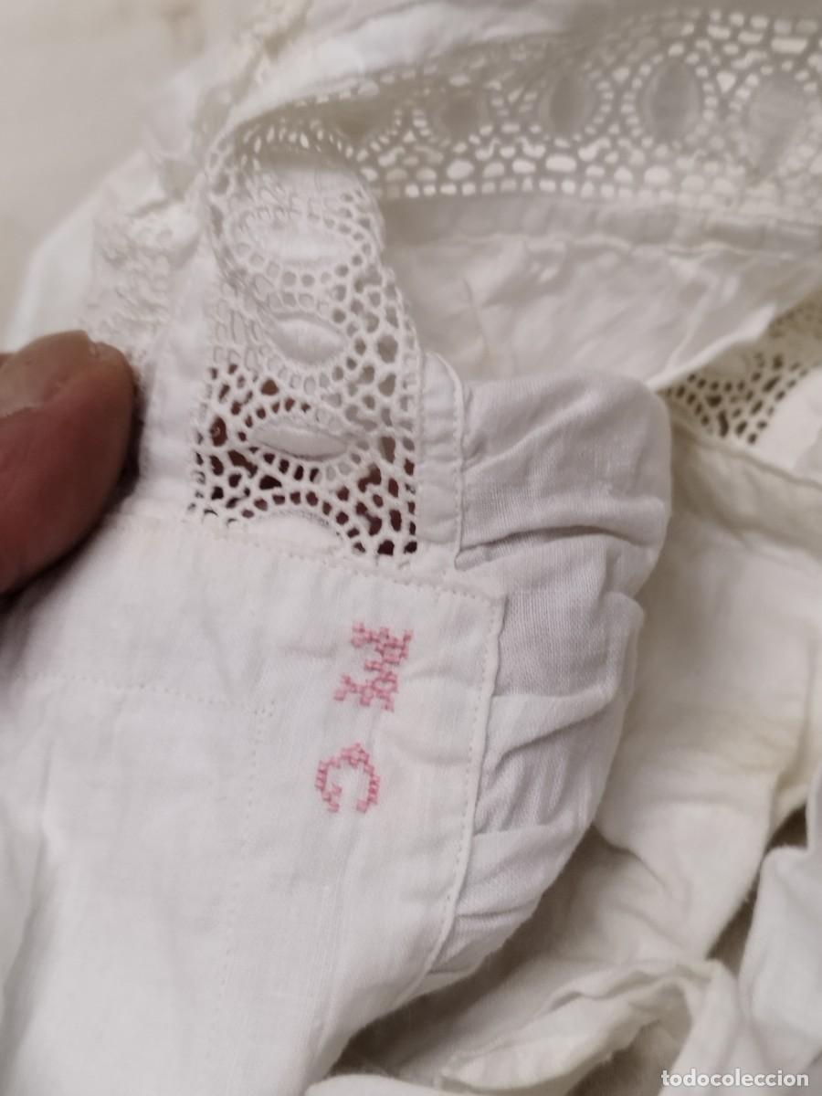 Antig&uuml;edades: Antiguo gorro de dormir de color blanco. - Foto 8