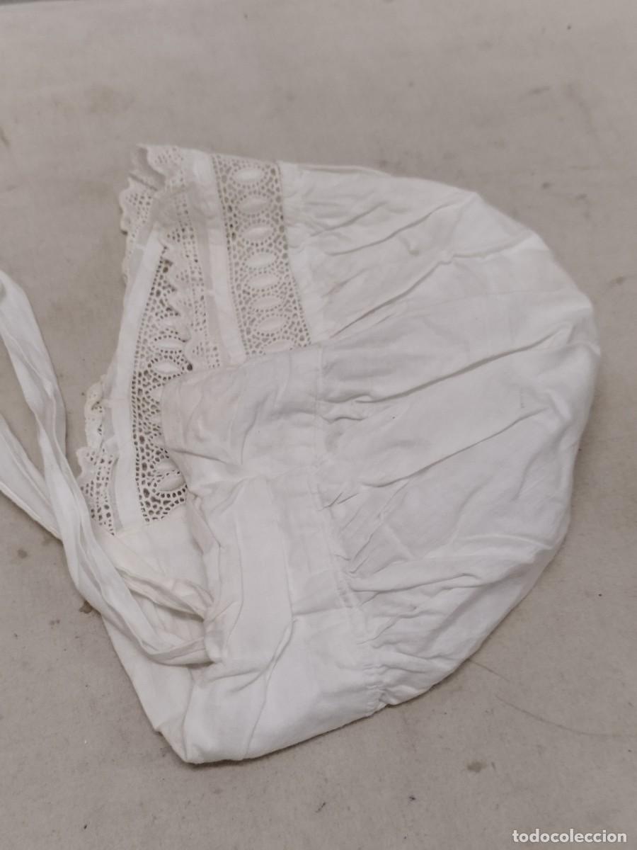 Antig&uuml;edades: Antiguo gorro de dormir de color blanco. - Foto 11