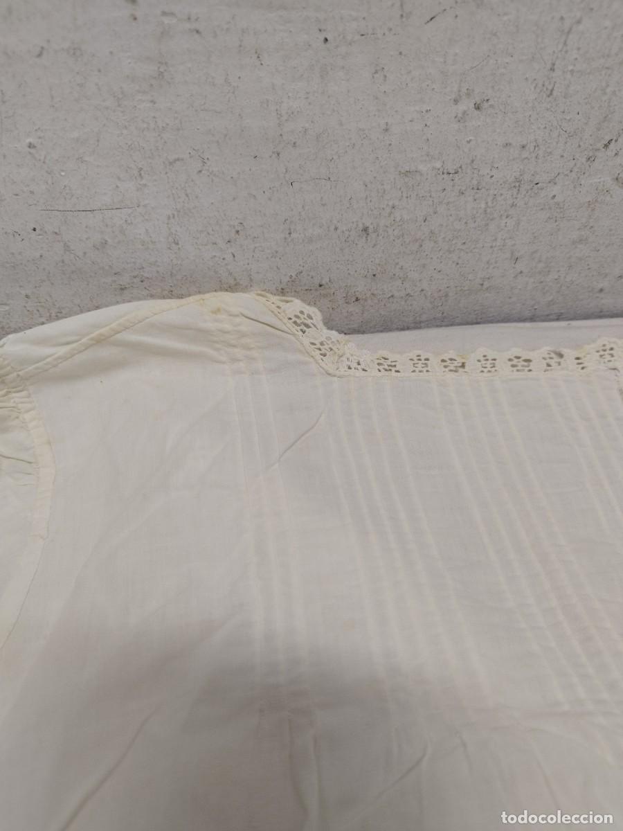 Antig&uuml;edades: Antiguo camison de mujer de color blanco. - Foto 8