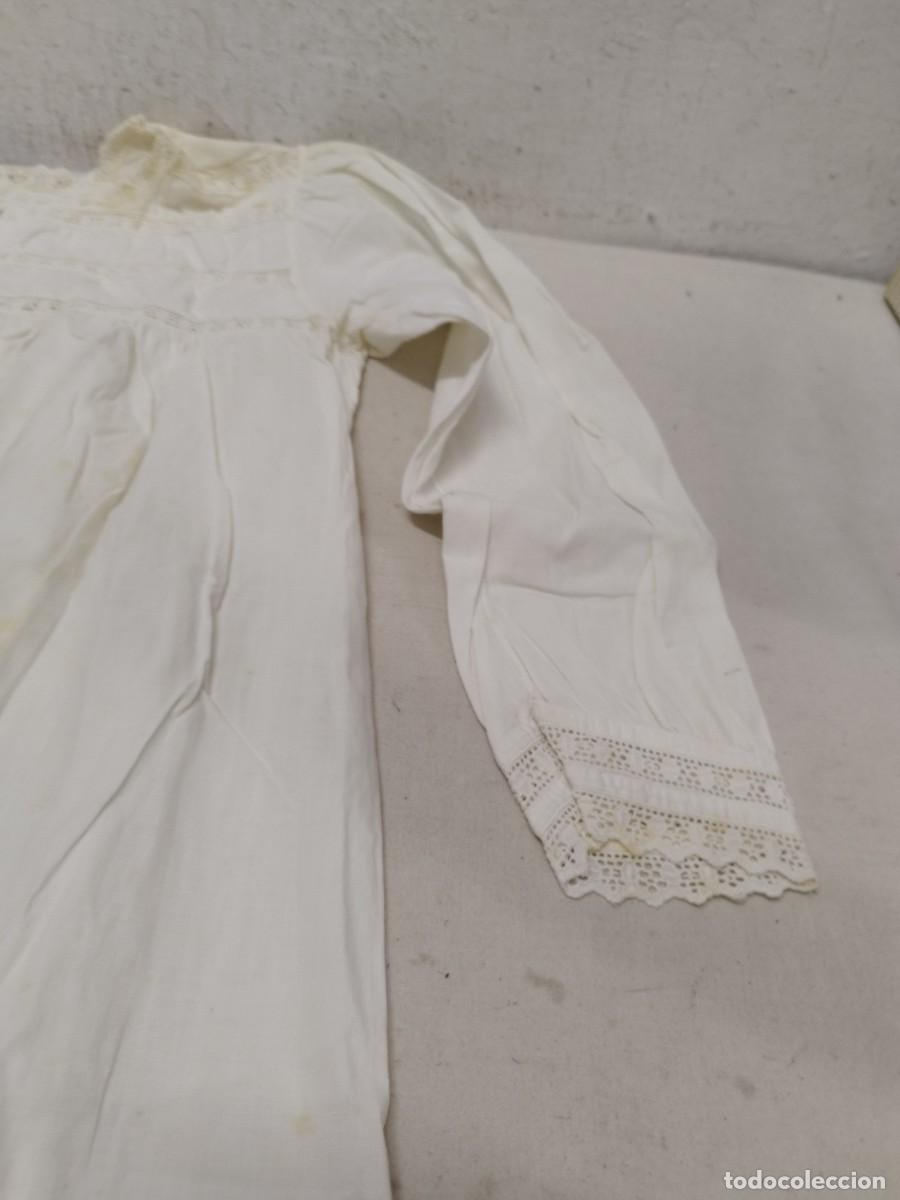 Antig&uuml;edades: Antiguo camison de mujer de color blanco. - Foto 15