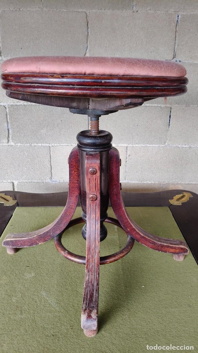 Antig&uuml;edades: Tabouret de piano 1900 original - Foto 2