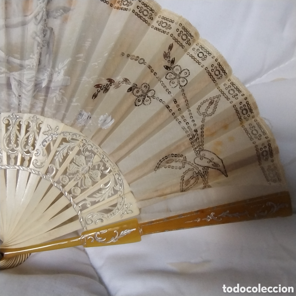 Antig&uuml;edades: Abanico modernista con estuche - Foto 5