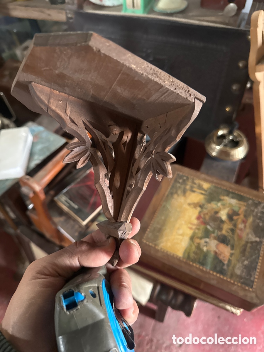 Antig&uuml;edades: Peque&ntilde;a repisa de madera - Foto 2