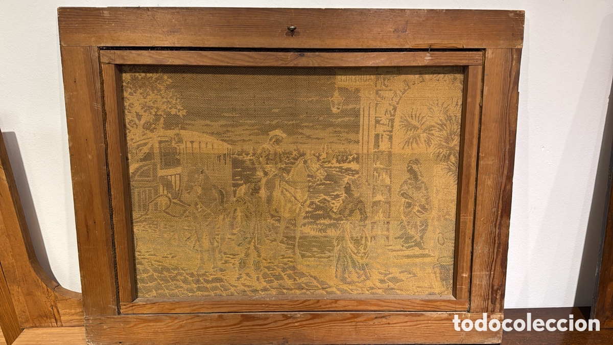 Antig&uuml;edades: TAPIZ ESCENA CARRUAJE - Foto 4