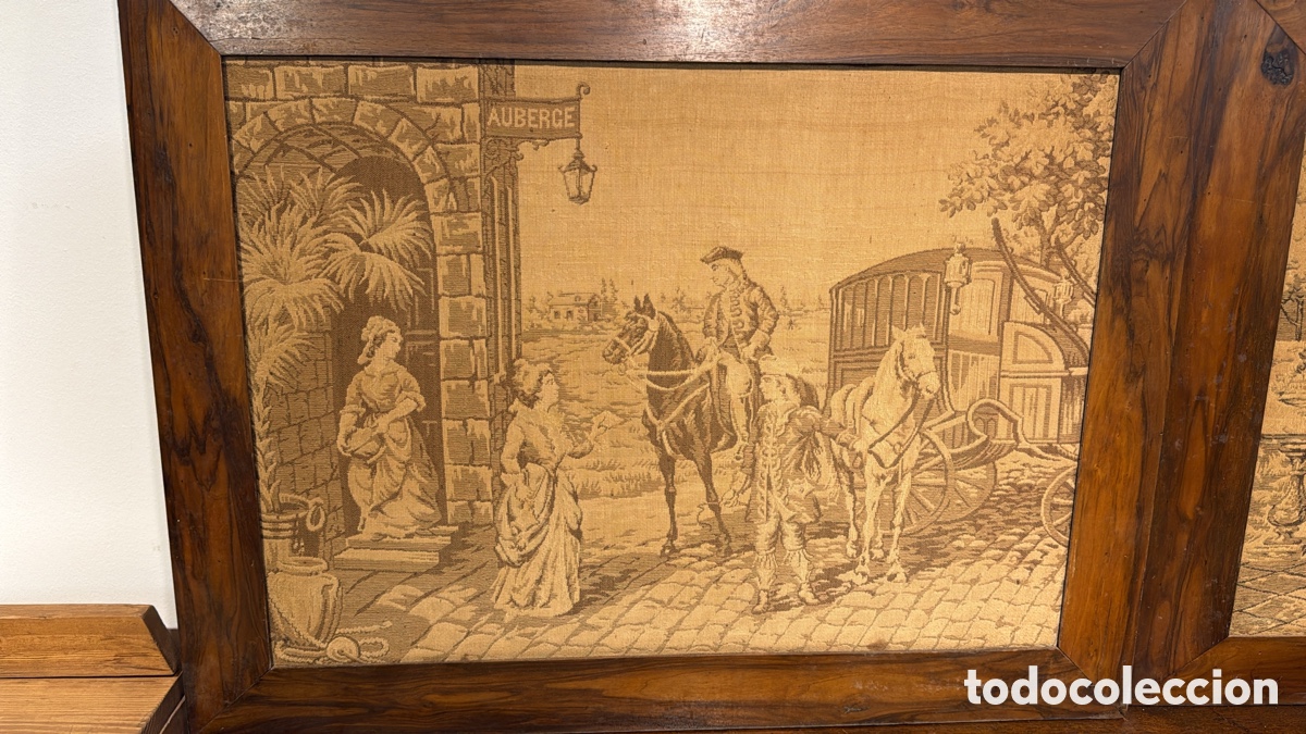 Antig&uuml;edades: TAPIZ ESCENA CARRUAJE - Foto 1