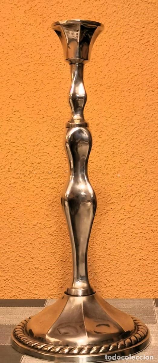 Antig&uuml;edades: CANDELABRO DE PLATA DE LEY - Foto 1