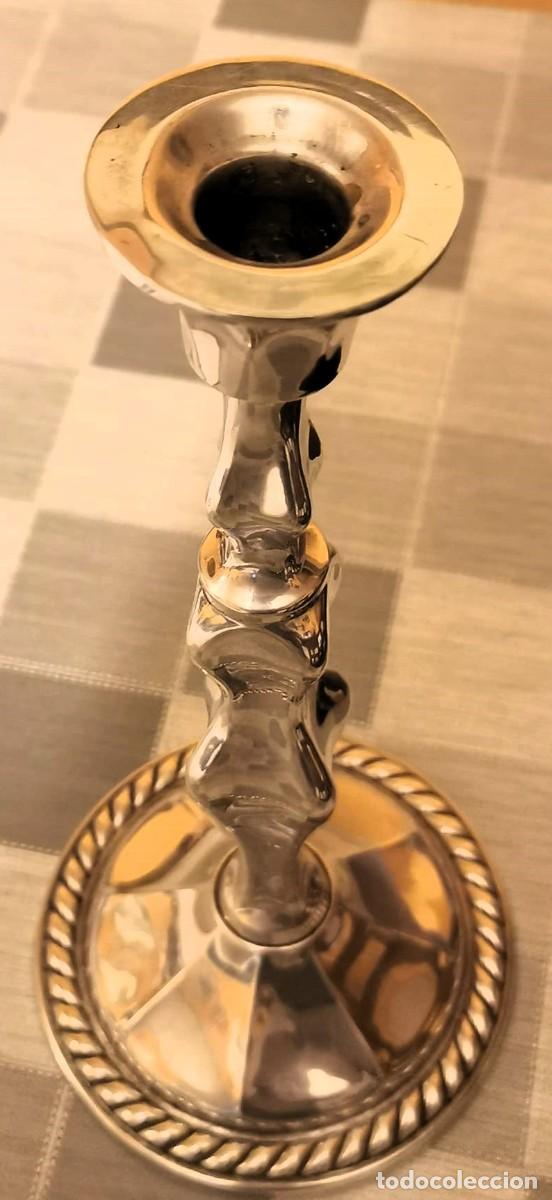 Antig&uuml;edades: CANDELABRO DE PLATA DE LEY - Foto 2