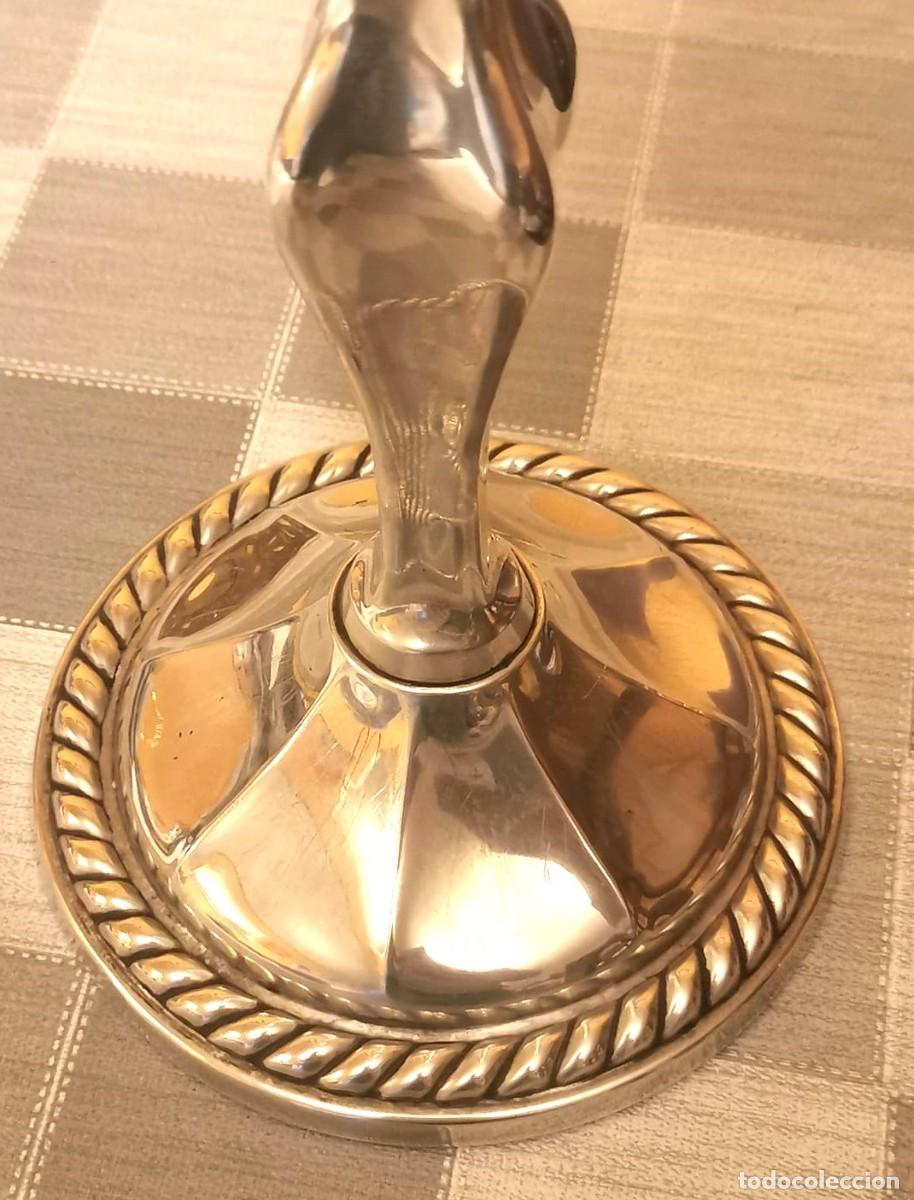 Antig&uuml;edades: CANDELABRO DE PLATA DE LEY - Foto 3