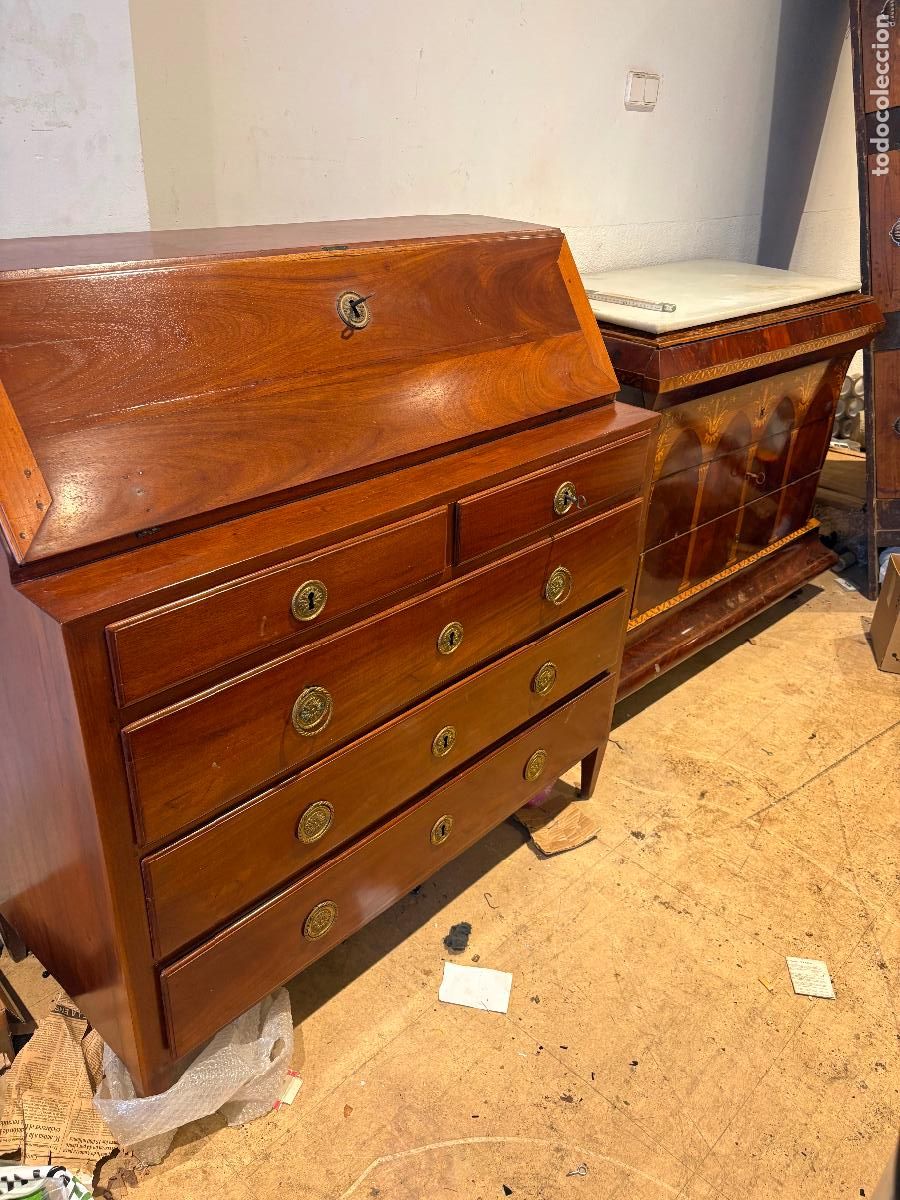 Antig&uuml;edades: Canterano imperio escritorio Catalunya 1800 - Foto 4
