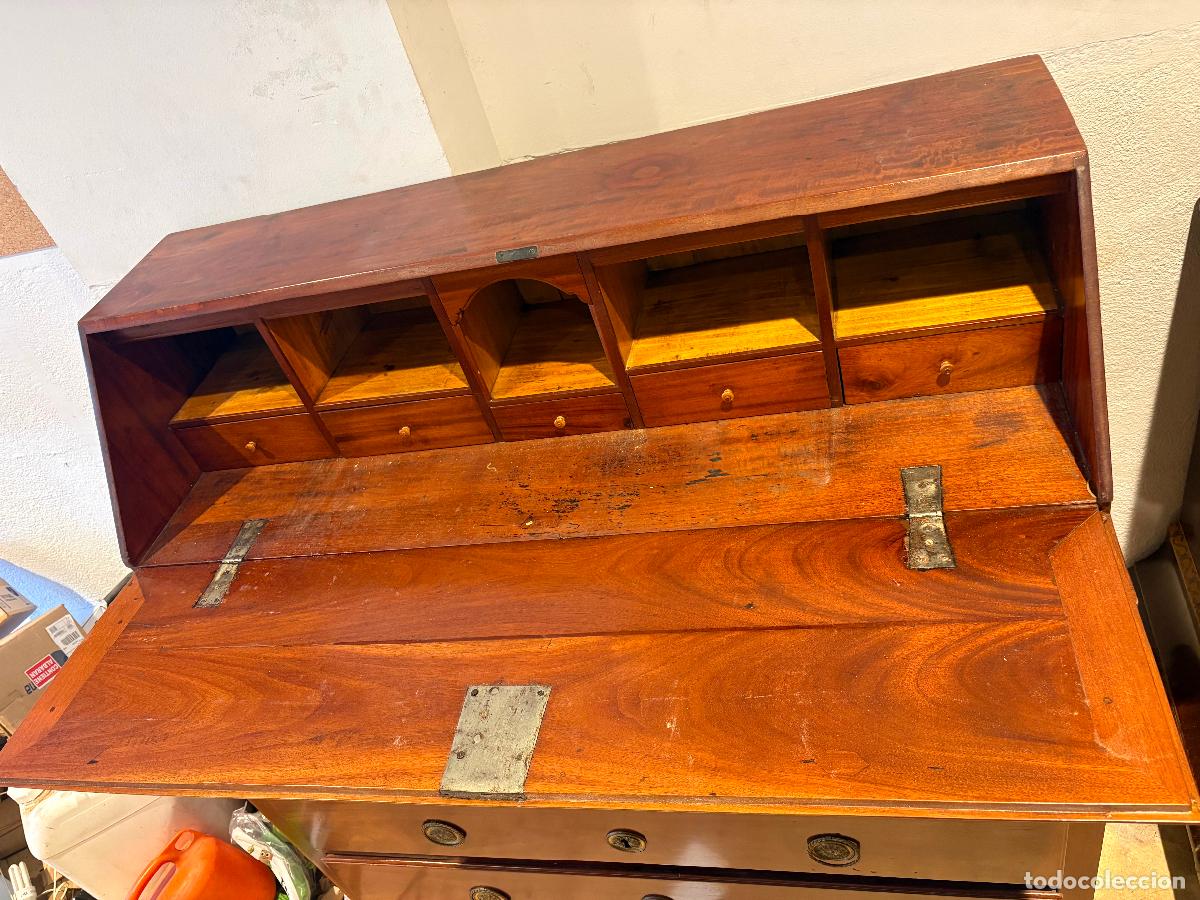 Antig&uuml;edades: Canterano imperio escritorio Catalunya 1800 - Foto 6