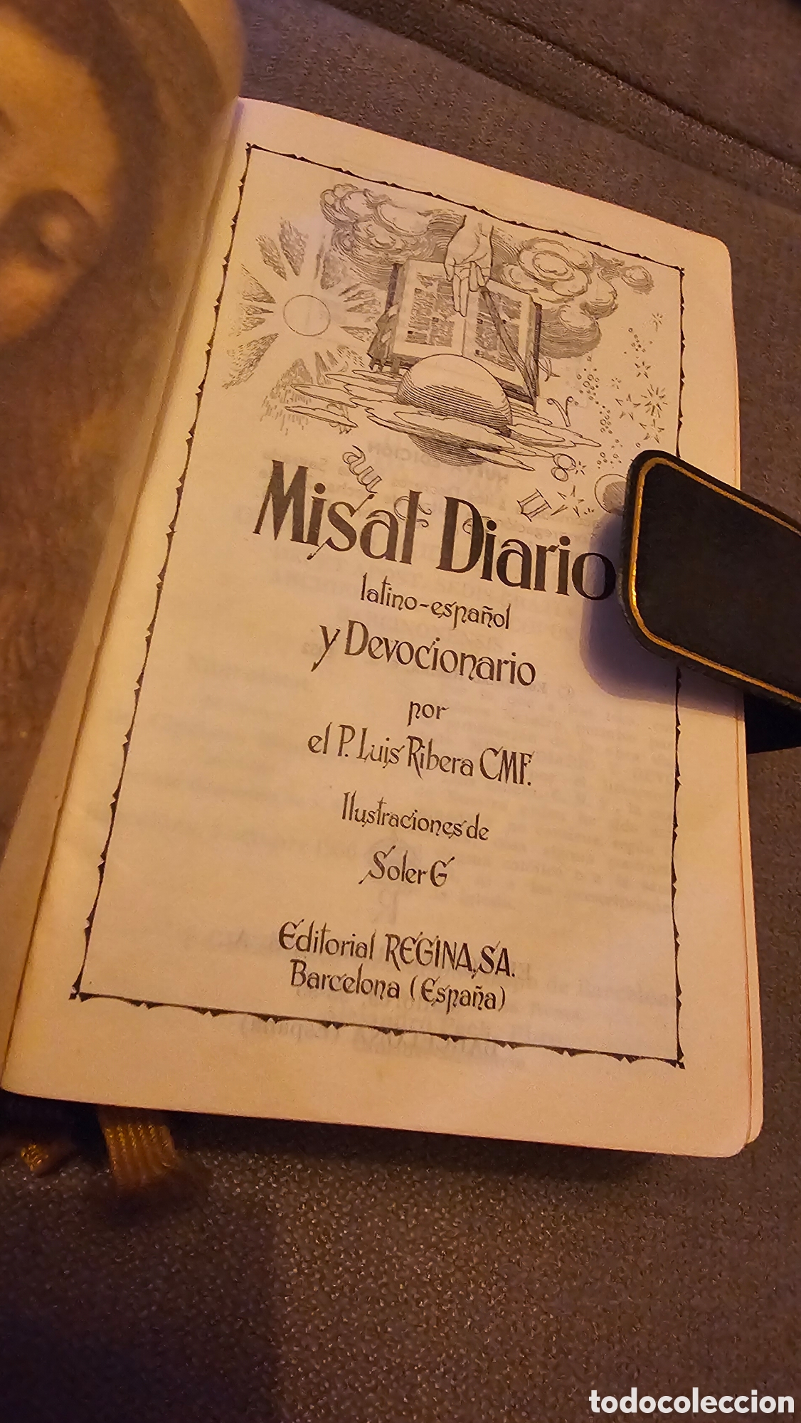 Antig&uuml;edades: Libro Misal Diario Devocionario 1955 - Foto 7