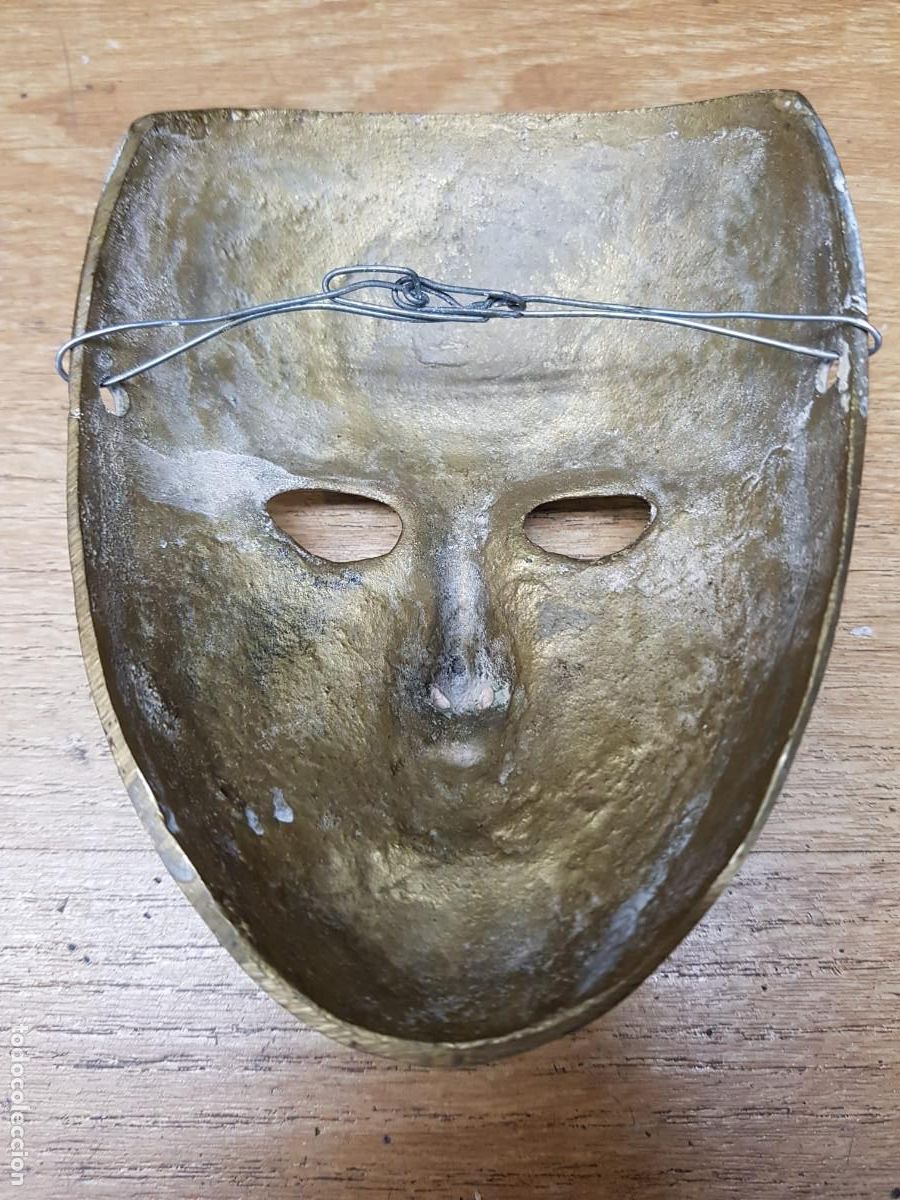 Antig&uuml;edades: ANTIGUA MASCARA DE BRONCE - Foto 2