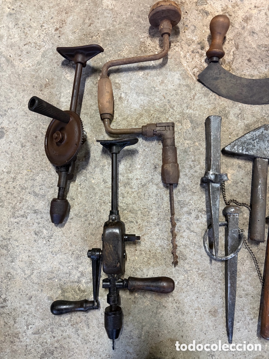 Antig&uuml;edades: Lote Herramientas Antiguas Variadas - Foto 2