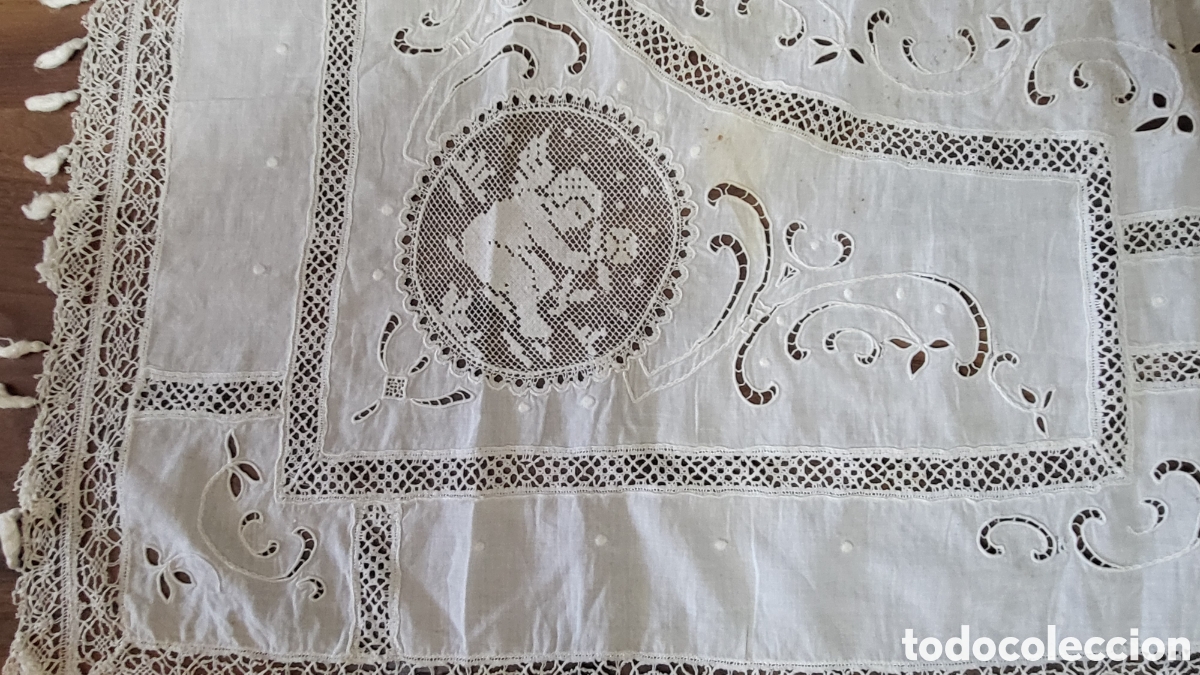 Antig&uuml;edades: ANTIGUO TAPETE DE ALTAR BORDADO - Foto 5