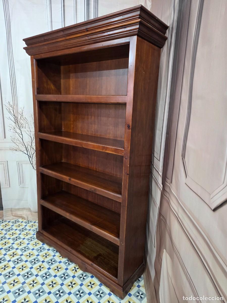 Antig&uuml;edades: Librero estanter&iacute;a de madera estilo colonial - Foto 4