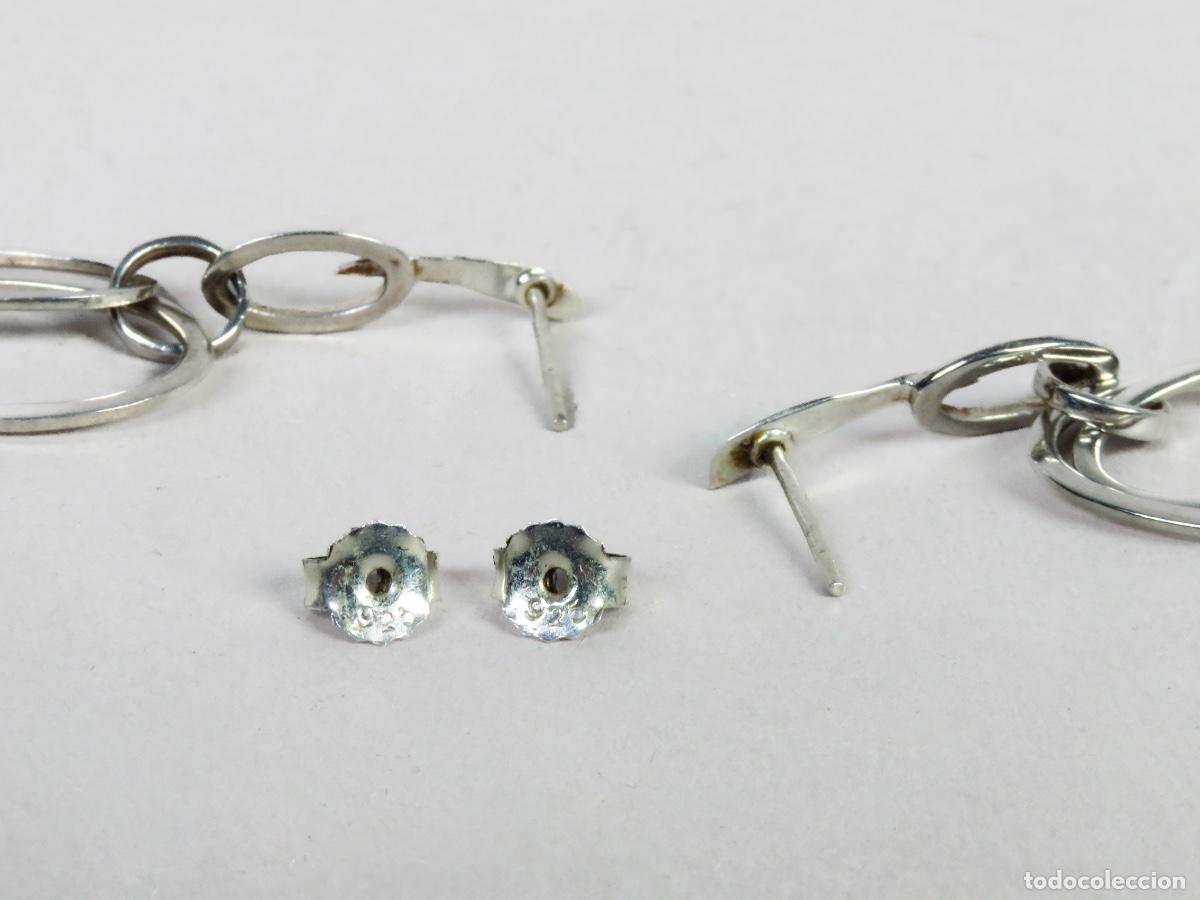 Antig&uuml;edades: Pendientes &oacute;valos plata de ley 925 - Foto 6