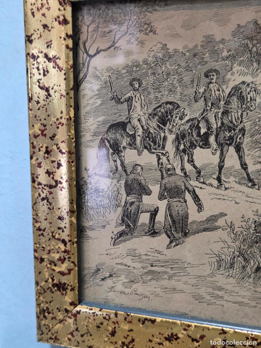 Antig&uuml;edades: cuadro con grabado antiguo - Foto 2