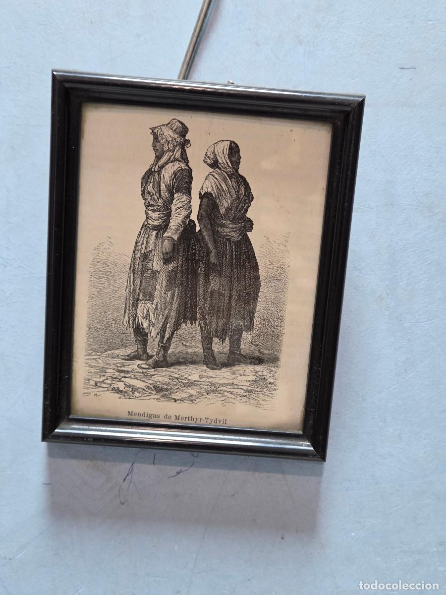 Antig&uuml;edades: cuadro con grabado antiguo - Foto 1