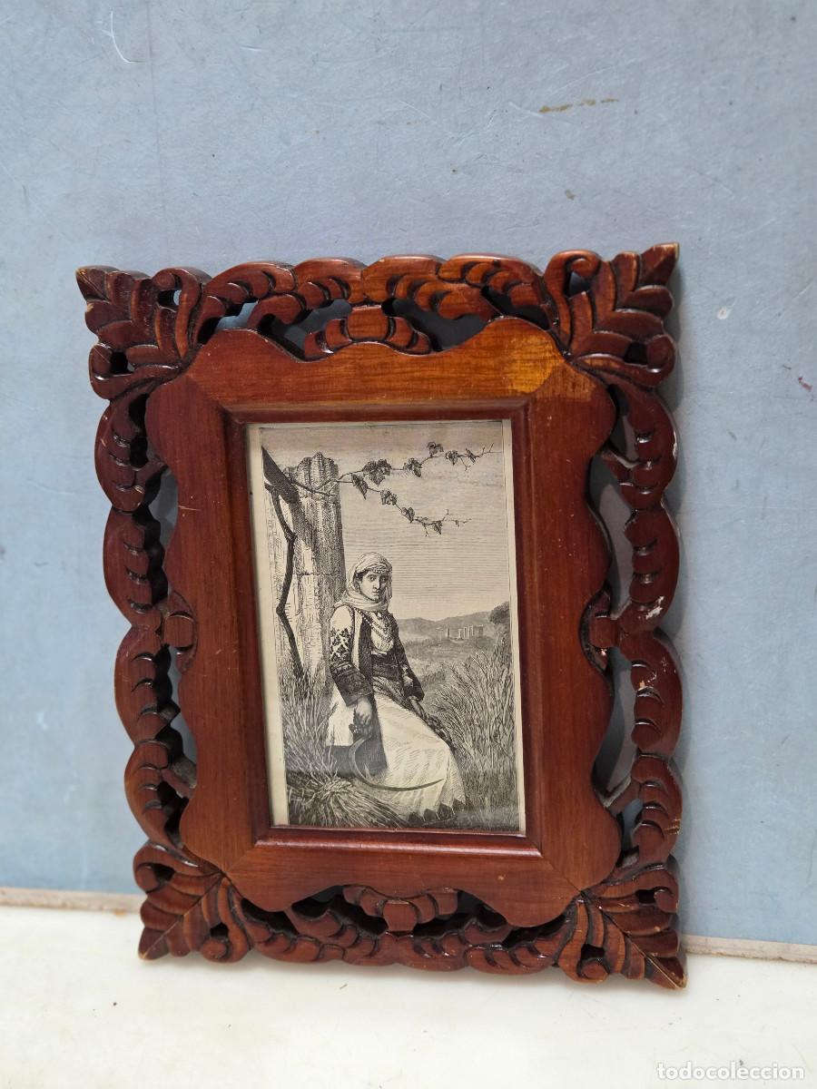 Antig&uuml;edades: cuadro con grabado antiguo - Foto 1