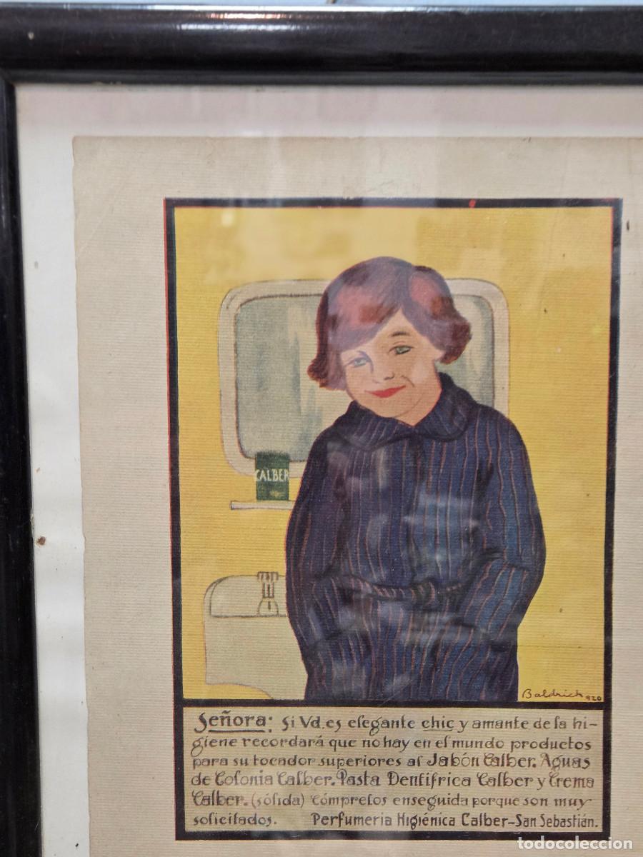 Antig&uuml;edades: cuadro con cartel antiguo - Foto 2