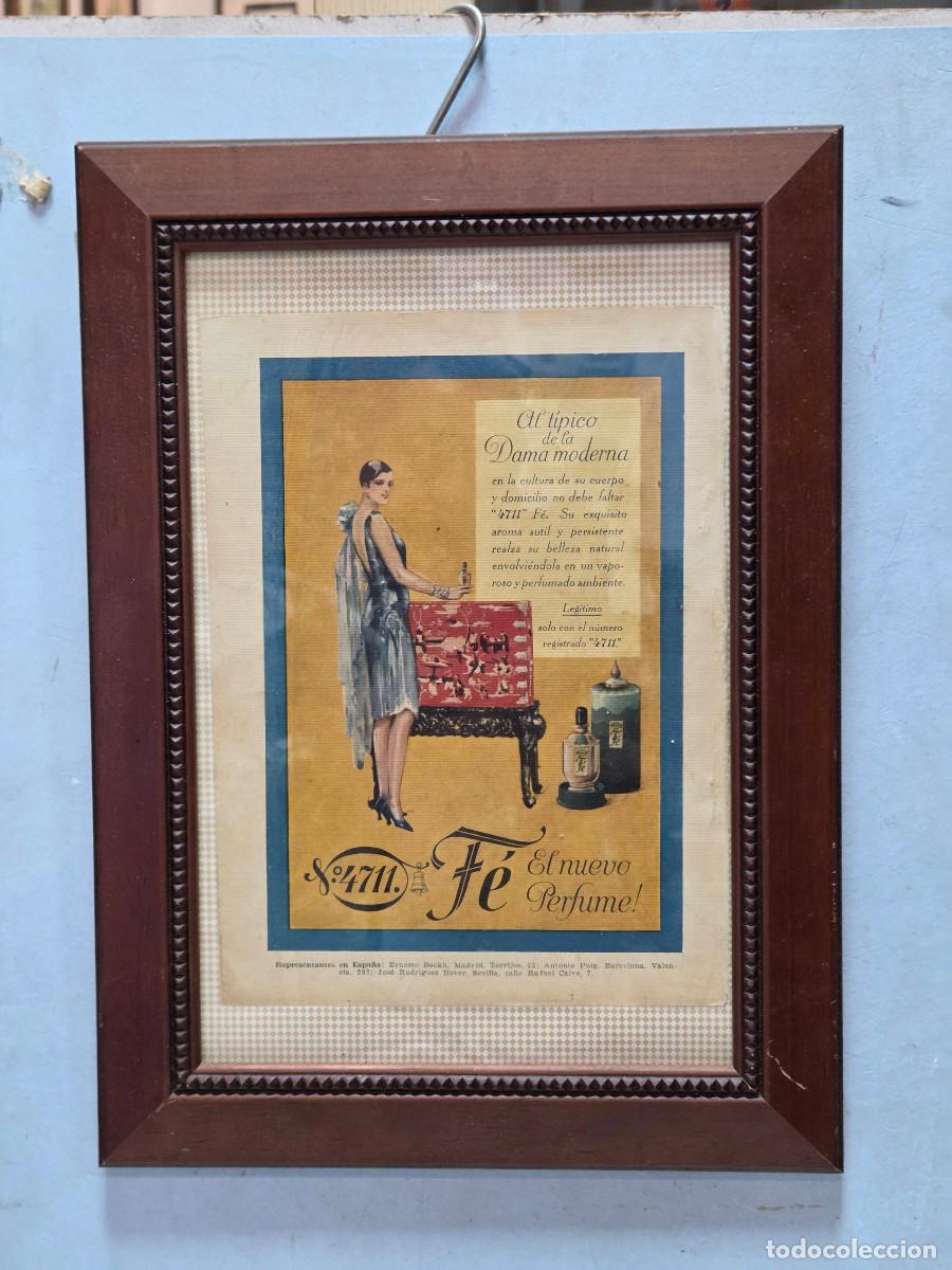 Antig&uuml;edades: cuadro con cartel antiguo - Foto 1