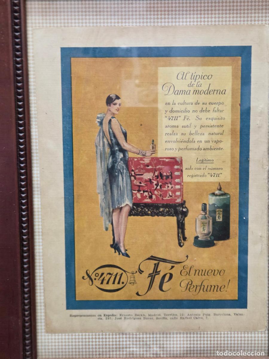 Antig&uuml;edades: cuadro con cartel antiguo - Foto 2