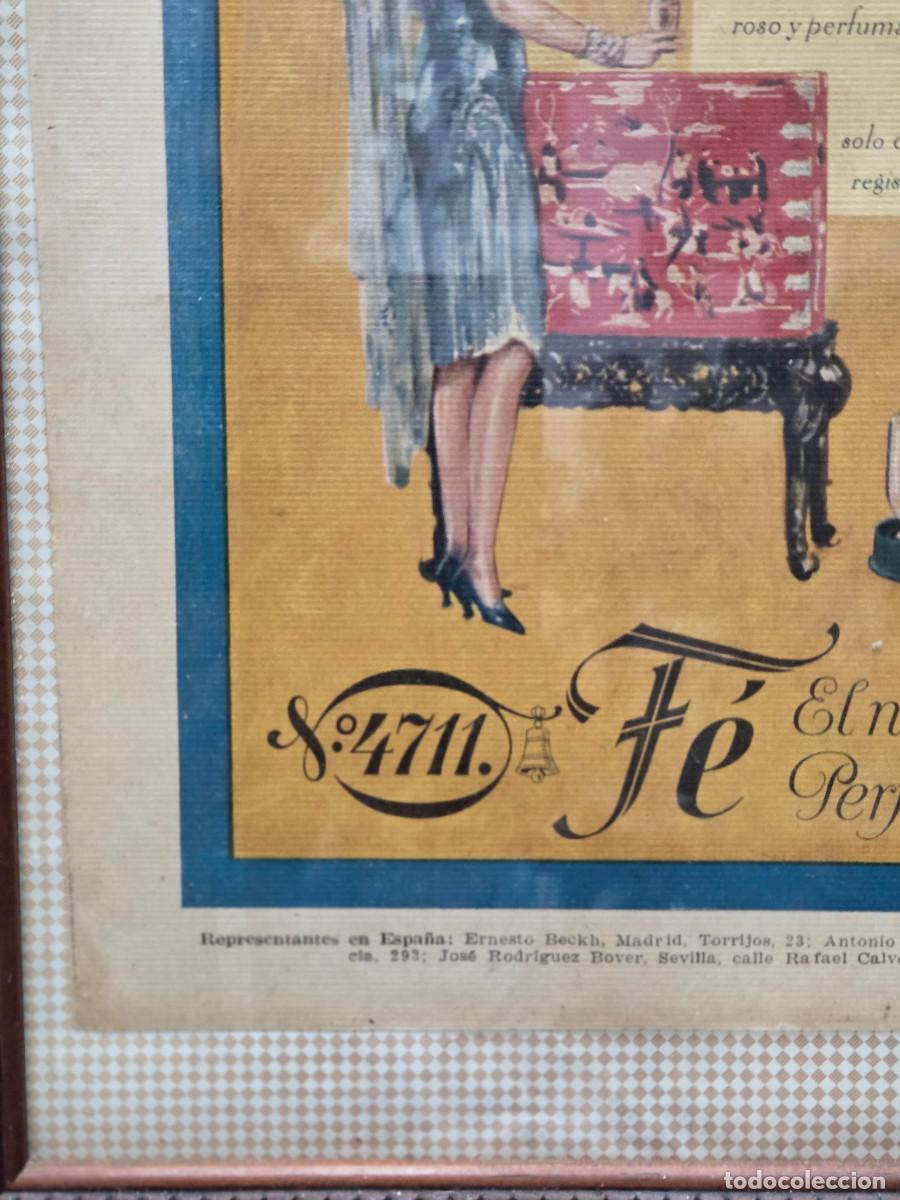 Antig&uuml;edades: cuadro con cartel antiguo - Foto 3