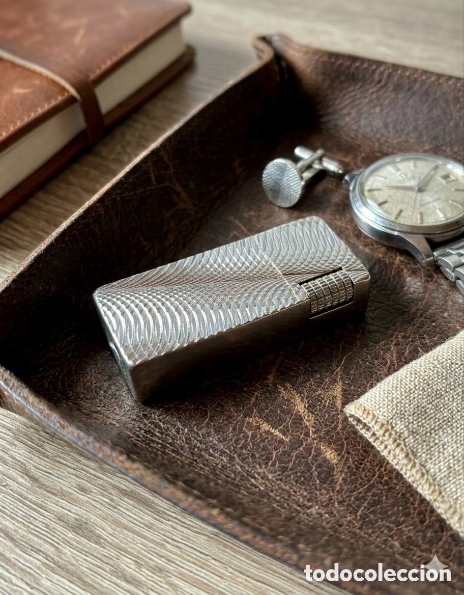 Antiguidades: Encendedor vintage Luna GS met&aacute;lico grabado &ndash; sin piedra (para restaurar)