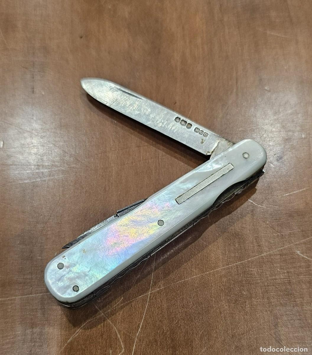 Antig&uuml;edades: Increible navaja multiusos plata y n&aacute;car siglo XIX - Foto 1